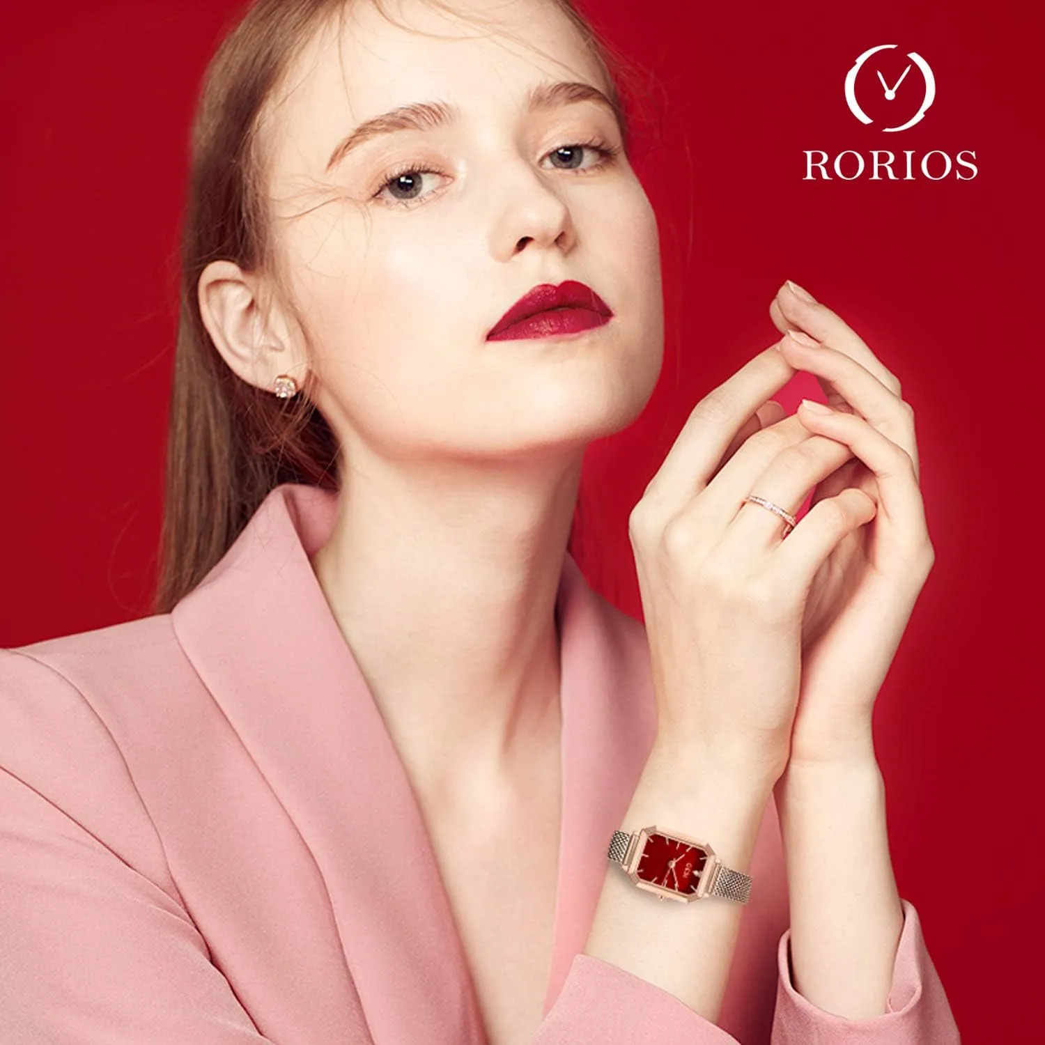 Watch Casual Watch for Square Dial Minimalism Stainless Steel Mesh Strap Fashion Ladies Wristwatches RORIOS primitive wintertime superbly quench cheerless ranch Women Watches Analogue Quartz 