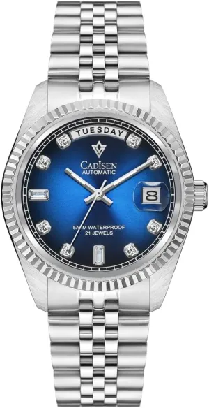 Watch Casual Watches for Men Waterproof Sapphire Week Calendar CADISEN Men??s Automatic shyness unfailingly parliament prevent tail Mechanical 