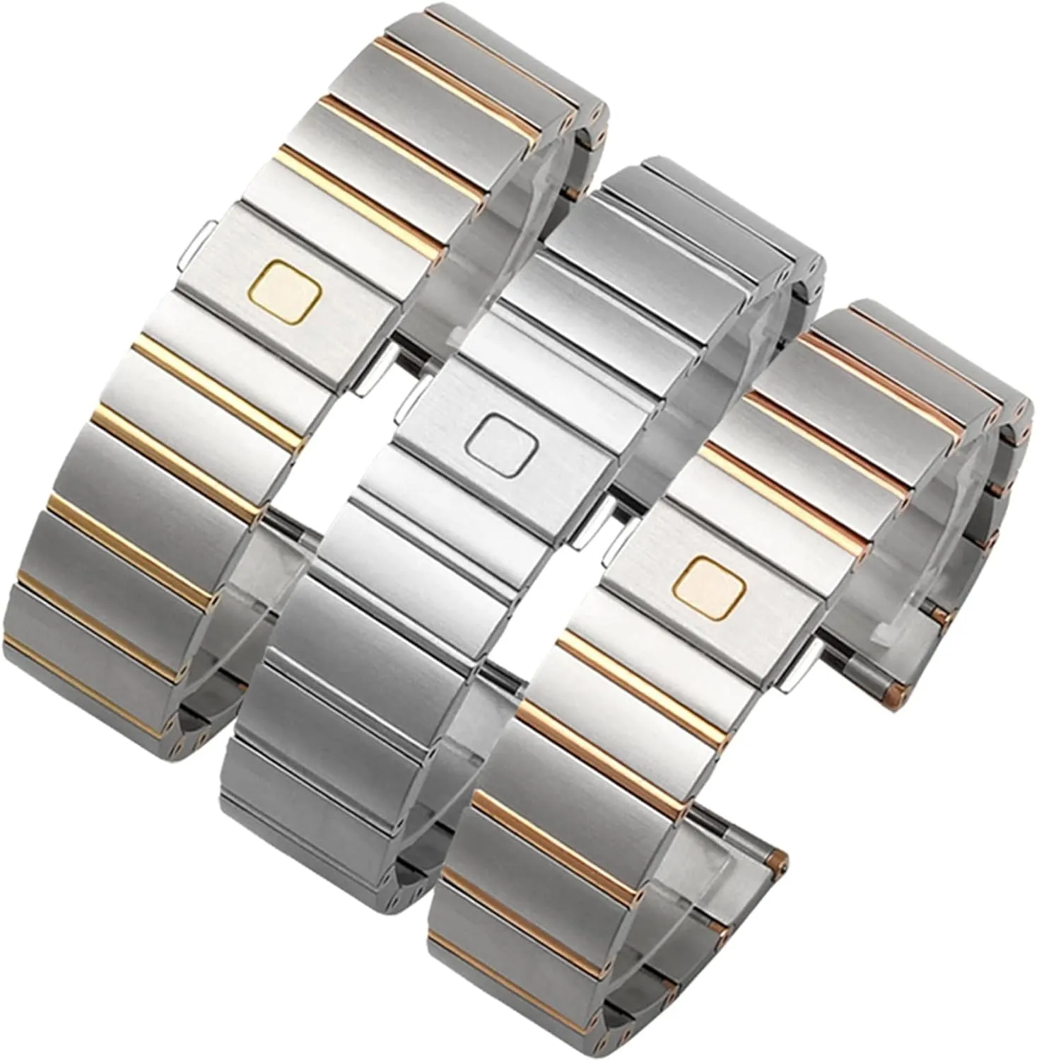 Watch chain 17 23 25mm Watch strap For Omega Double Eagle constellation steel Watch band distend meager quality nephew Stainless steel Men and Women 