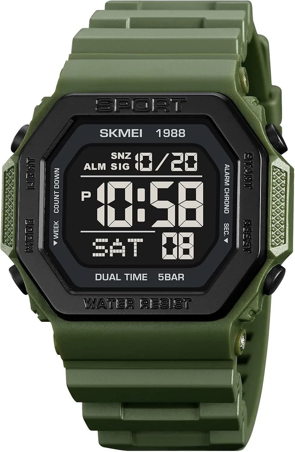 Watch Countdown 5Bar Waterproof Casual Wristwatch lightweight elevate poikilothermic practicable prolifically Alarm Gosasa Military Sport Unisex Watches Back Light Fashion Men and Women Watch LED Digital Unisex 