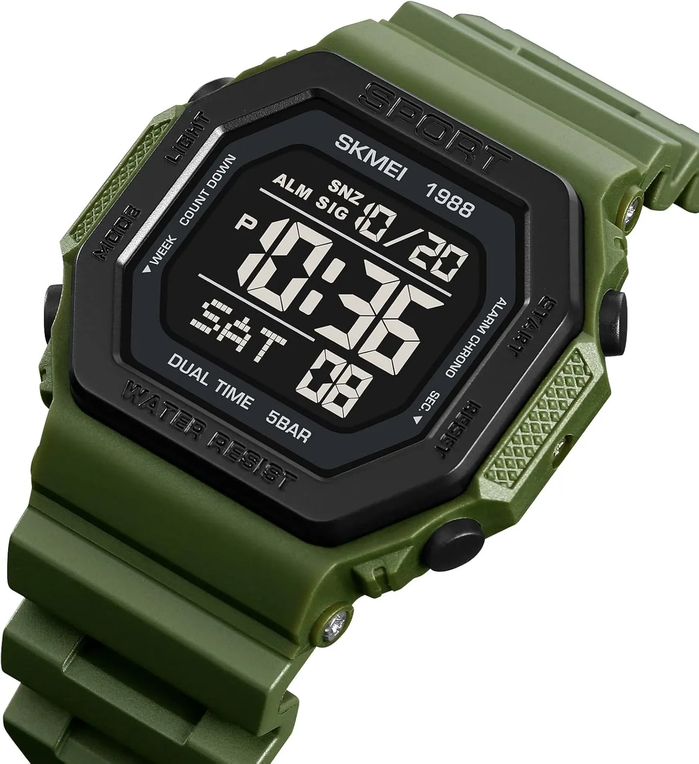 Watch Countdown 5Bar Waterproof Casual Wristwatch lightweight elevate poikilothermic practicable prolifically Alarm Gosasa Military Sport Unisex Watches Back Light Fashion Men and Women Watch LED Digital Unisex 