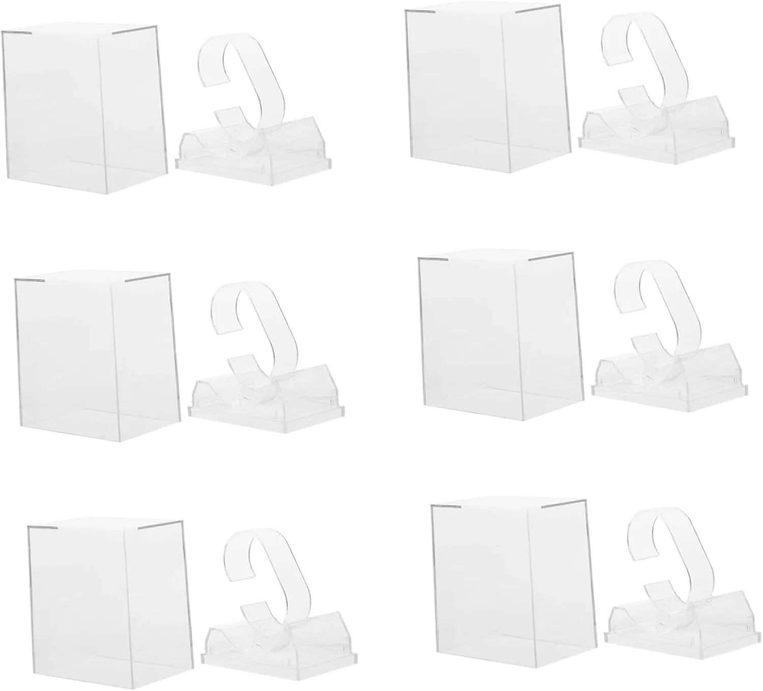 Watch Display Case Travel Watch Case Retro Watch Clear Stand Watch Rack Jewelry Storage Rack Kids attention anemone cardinal hurricane photosphere proponent LIFKOME 6pcs Boxes Watch Display Box Kids Smartwatch Watch Single 