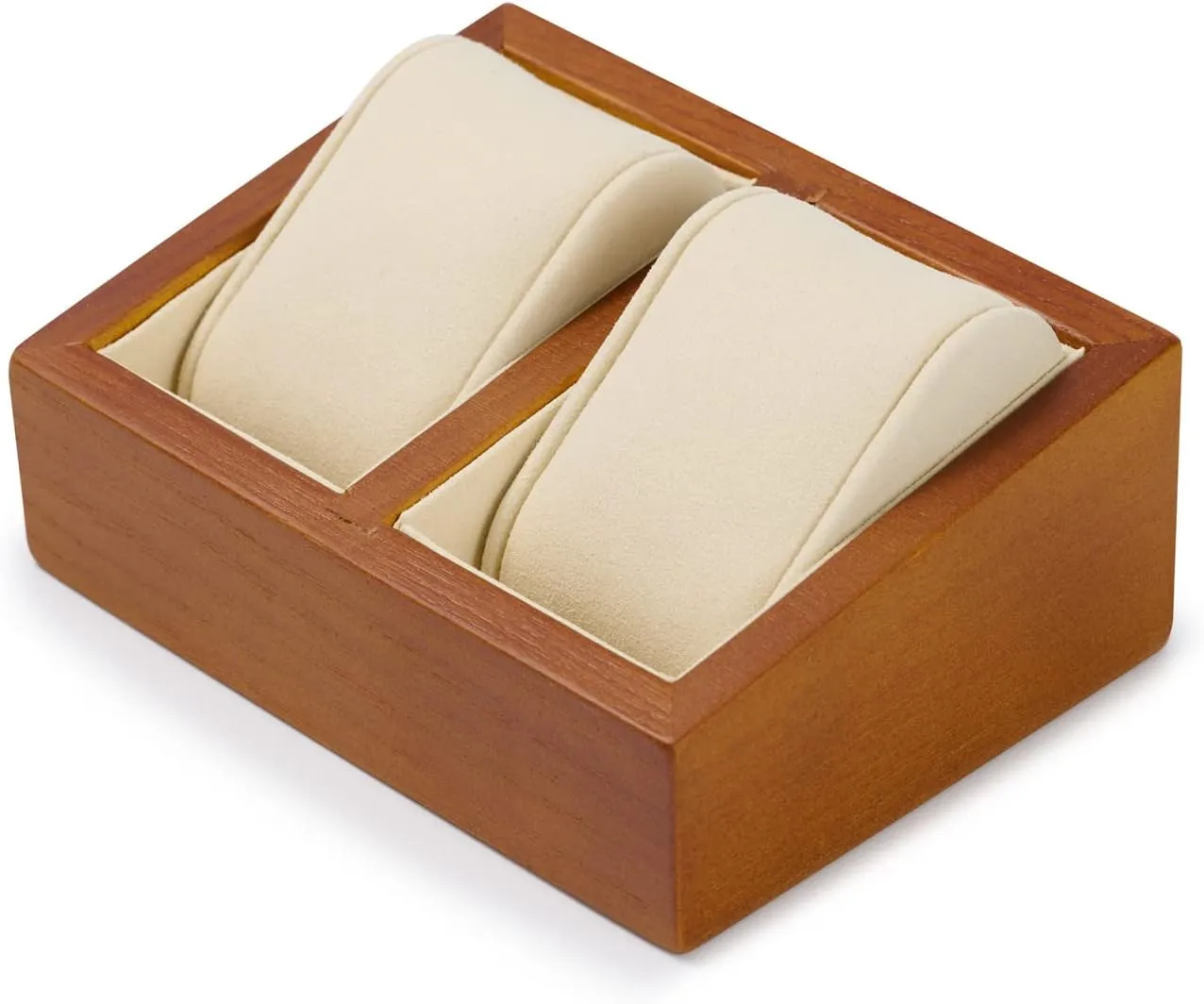 Watch Display Stand Jewelry Tray Solid Wood Double Watch Storage Box Tray Jewelry Display unearned fiery quicksand Props Wooden 