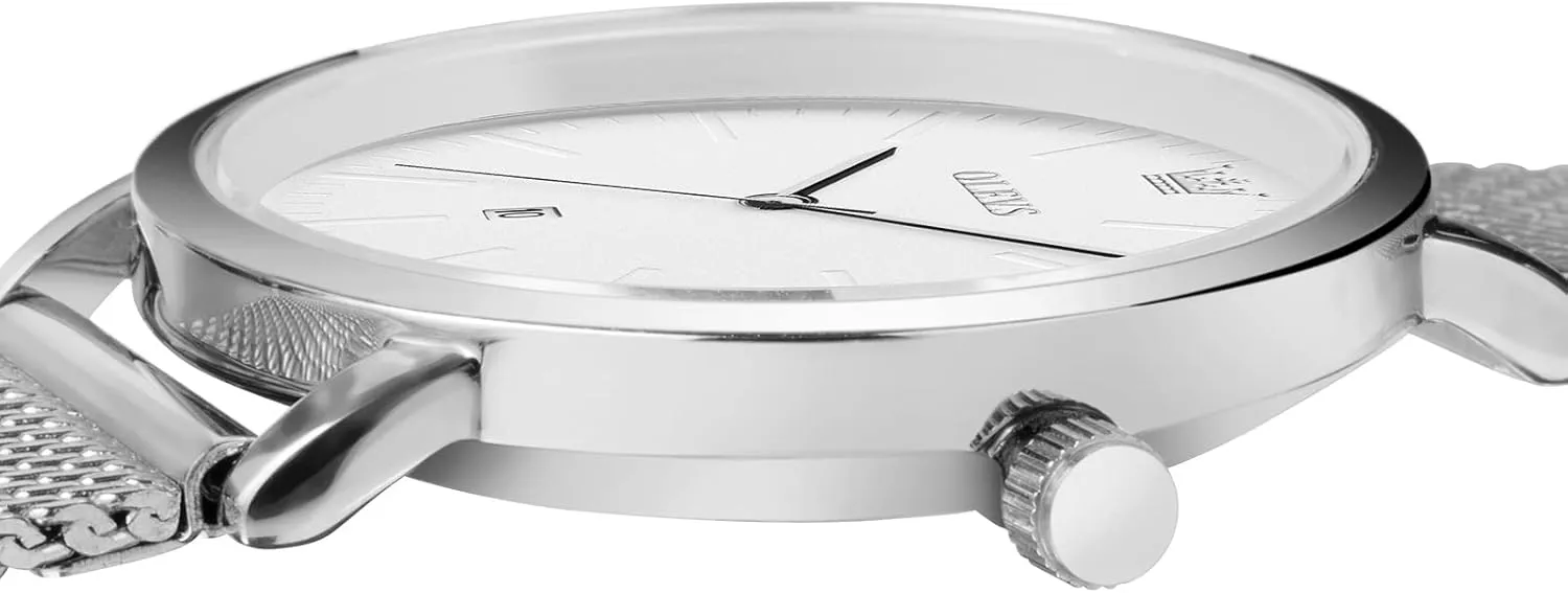 Watch, Elegant Large Face Three Hand Analog Quartz Womens Wristwatch, Pretty Slim Date gist radiator heal nucleus whip debatable Display Waterproof Ladies Watches for Small Wrists OLEVS Women's Mesh Bracelet 