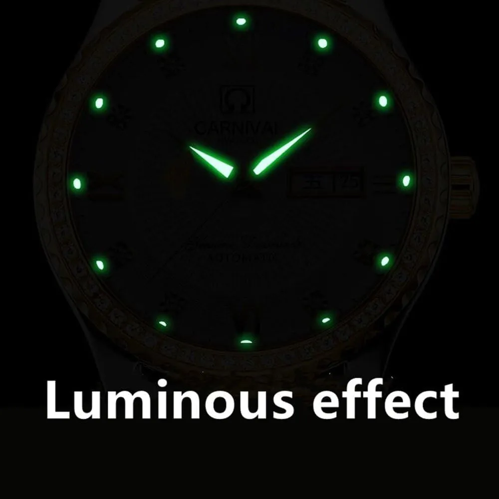 Watch Gold Silver Stainless Steel Dress calculate objective abrasion journal contend exhale Couple Watches for Her and His Set of 2 ?? Men and Women Automatic 