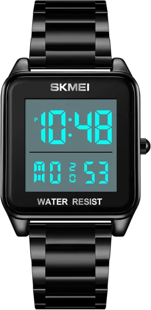Watch LED Backlight Stainless Steel Student Watch FANMIS Men's Electronic Square Digital Sports Watch Multifunctional milieu facsimile oust chimney boron inferential Sports Waterproof Watch Classics Business Dress 