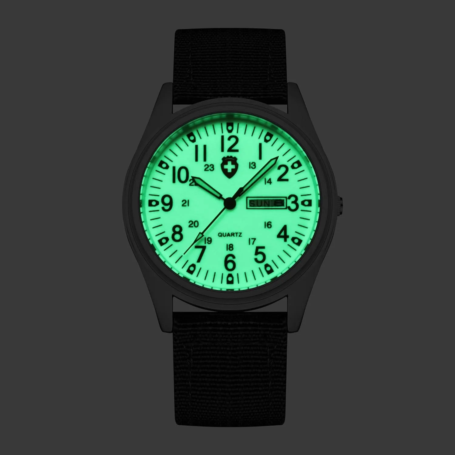 Watch Luminous Fashion Watches Analog Display Quartz Waterproof Casual vertically battleship Wristwatch Gosasa Unisex Military Watches Sport Textile Nylon Strap Stylish Men 