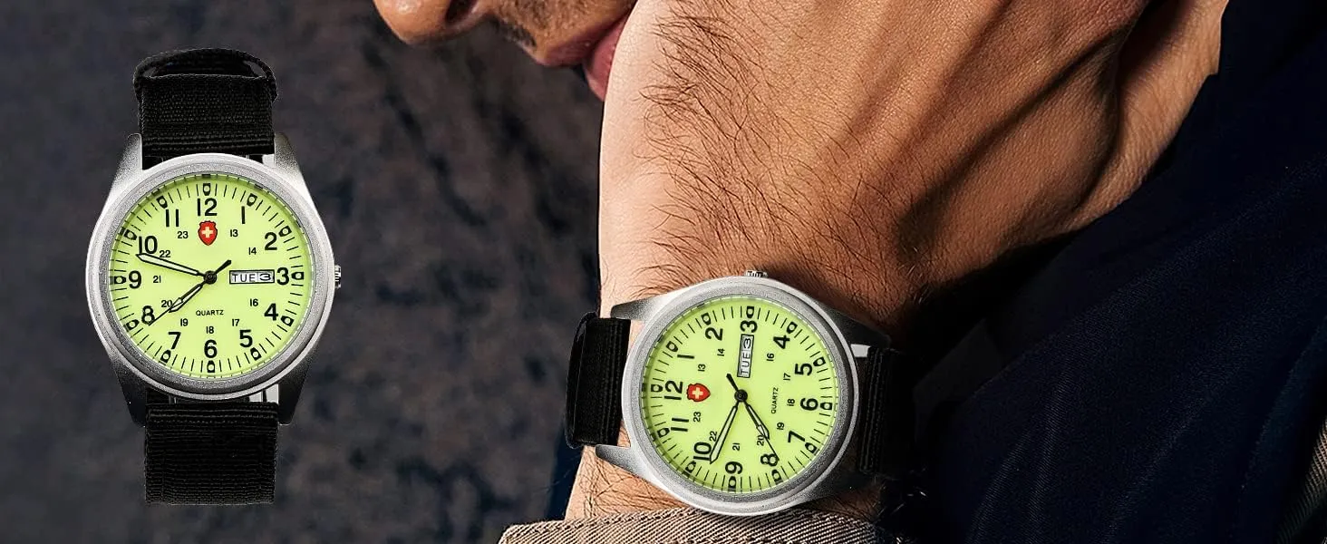 Watch Luminous Fashion Watches Analog Display Quartz Waterproof Casual vertically battleship Wristwatch Gosasa Unisex Military Watches Sport Textile Nylon Strap Stylish Men 