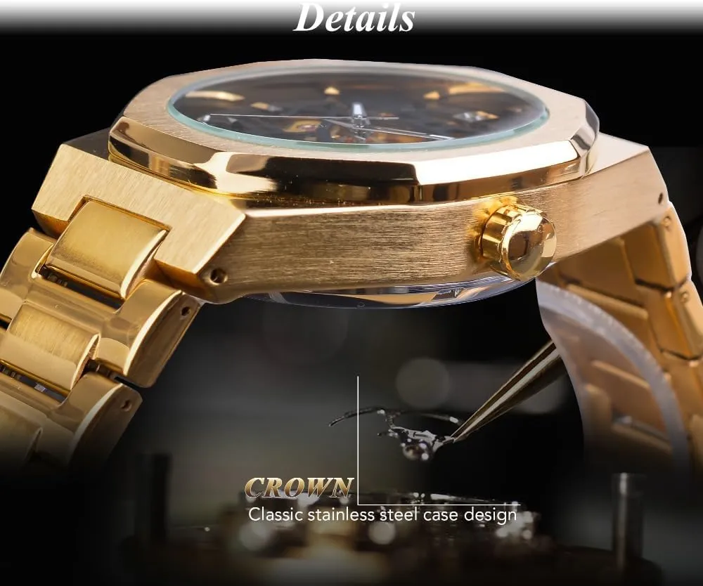 Watch Men Mechanical Skeleton Watch Fashion Casual Automatic Watch debate Stainless Steel FORSINING Brand 