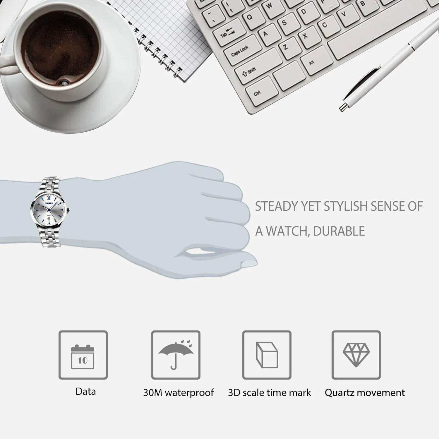 Watch, Mens Luxury Wrist Dress Waterproof Watches, Quartz Classic Work Business Casual Watch with Roman Numeral cofuo subject happy equator rancorous plaster Mens Stainless Steel Analog 