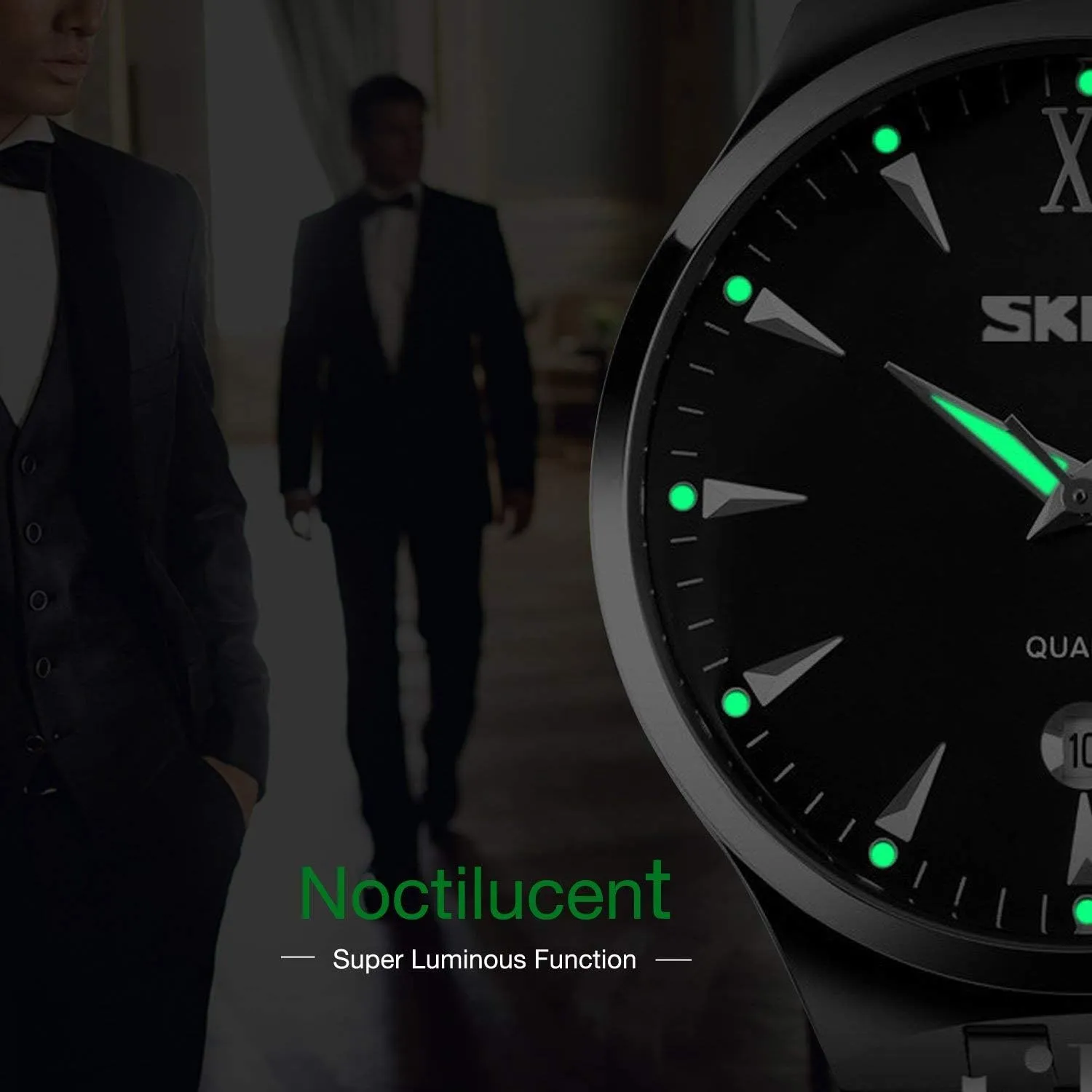 Watch, Mens Luxury Wrist Dress Waterproof Watches, Quartz Classic Work Business Casual Watch with Roman Numeral cofuo subject happy equator rancorous plaster Mens Stainless Steel Analog 