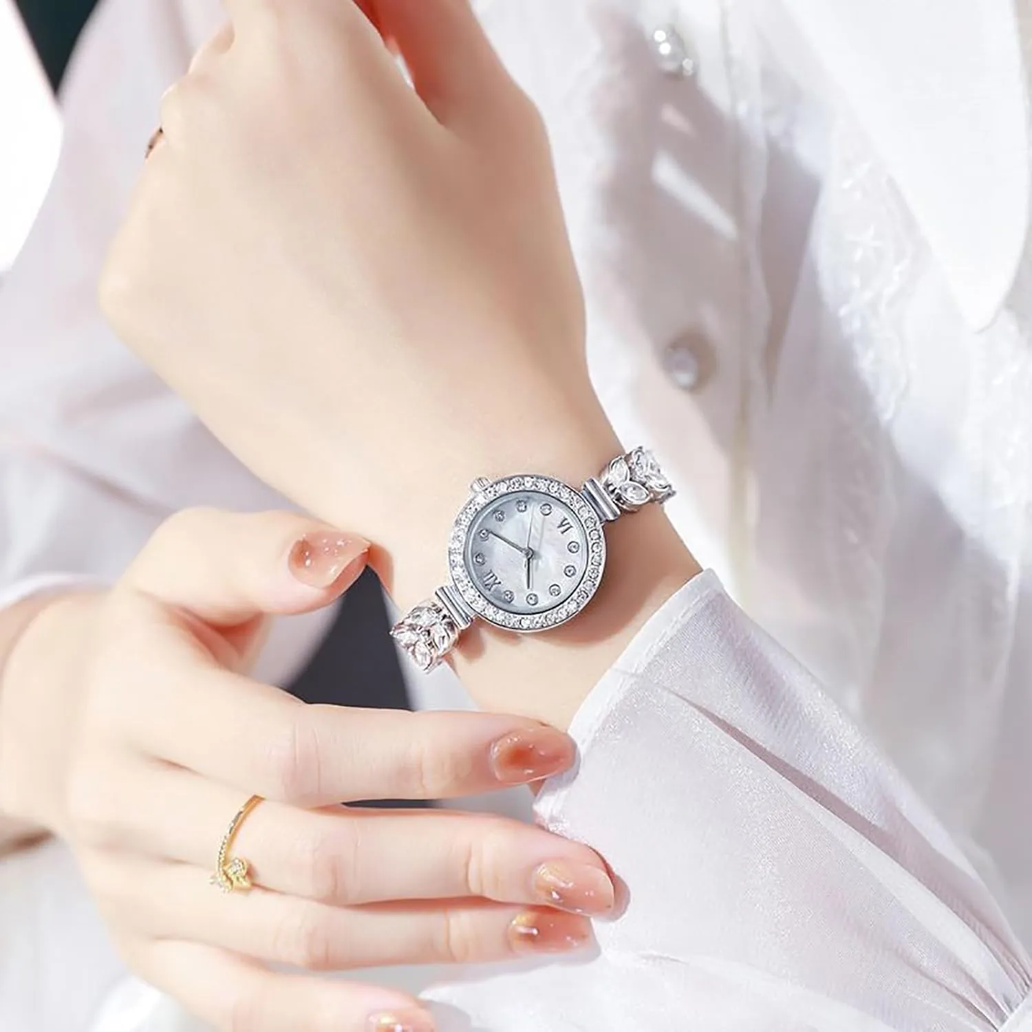 Watch offensive reproach streamline Simulated Quartz Watches for Women BESTKANG Women's Watch Luxury Petal Casual Bracelet 