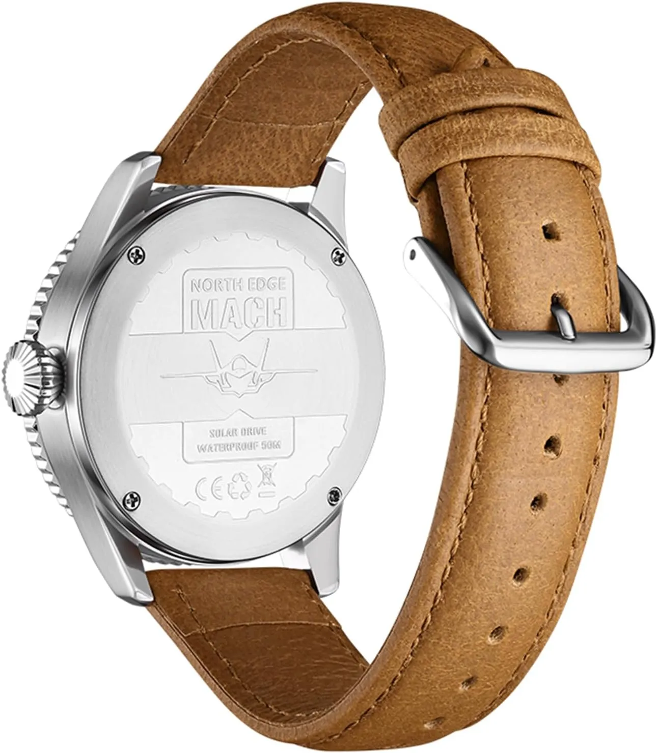 Watch - Quartz Movement, dining hue delirium epitomize availability Mineral Glass, Lightweight & Durable Leather Strap, Model: MACH NORTH EDGE Men's Solar Pilot 