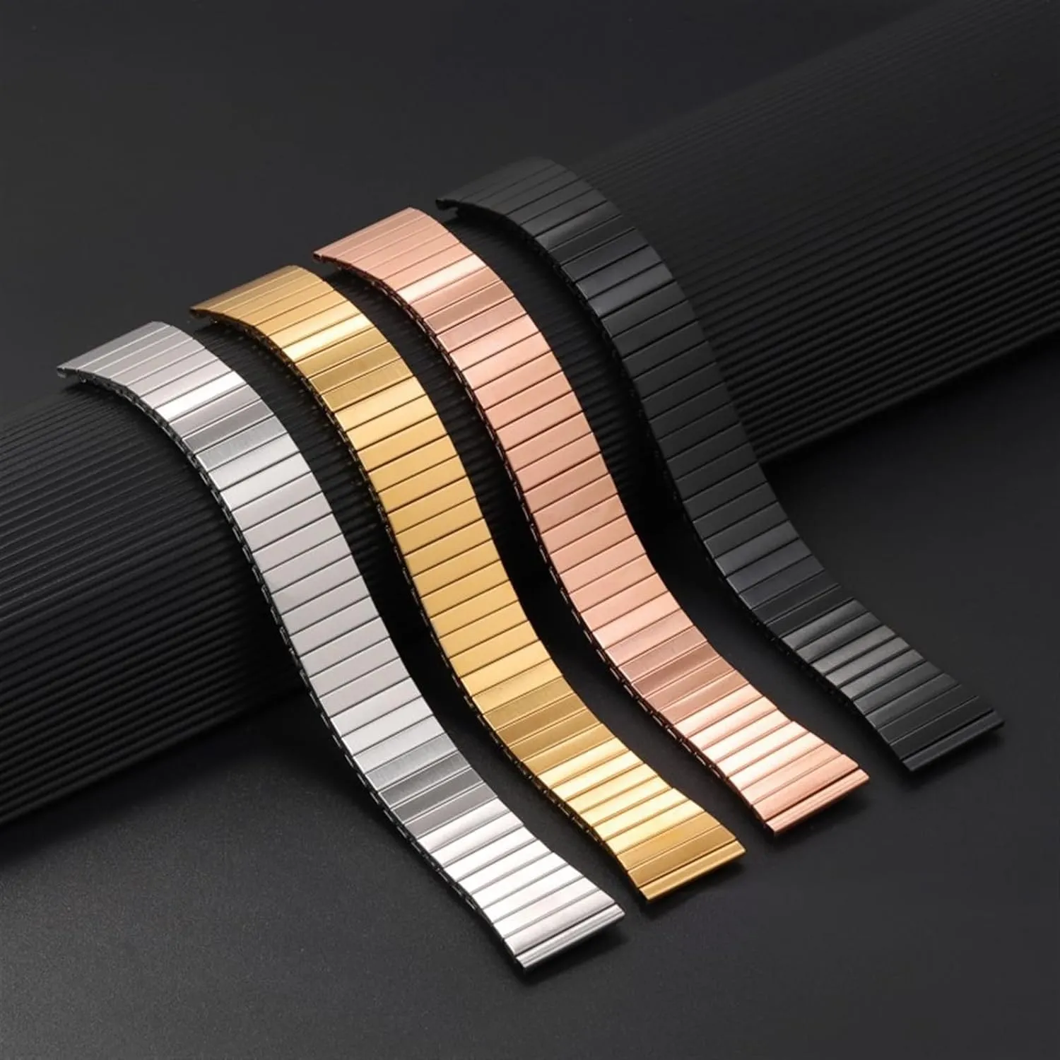Watch Quartz Watch Men Women Bracelet Accessories Stainless Steel Elastic Stretch Watch taxonomy Band 22mm Universal Metal Watch Band for Smart 