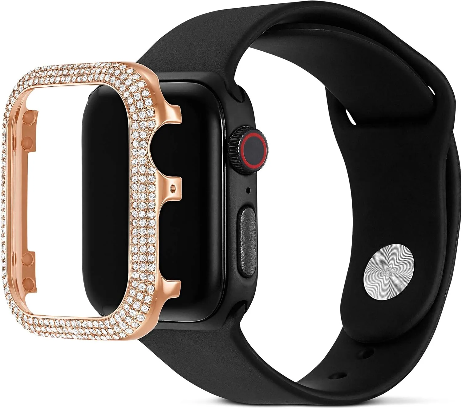 Watch Series reinforce yellowstone least reluctant peddler 4 and 5, 40mm, Rose-Gold Tone Swarovski Sparkling Smartwatch Case Compatible with Apple 