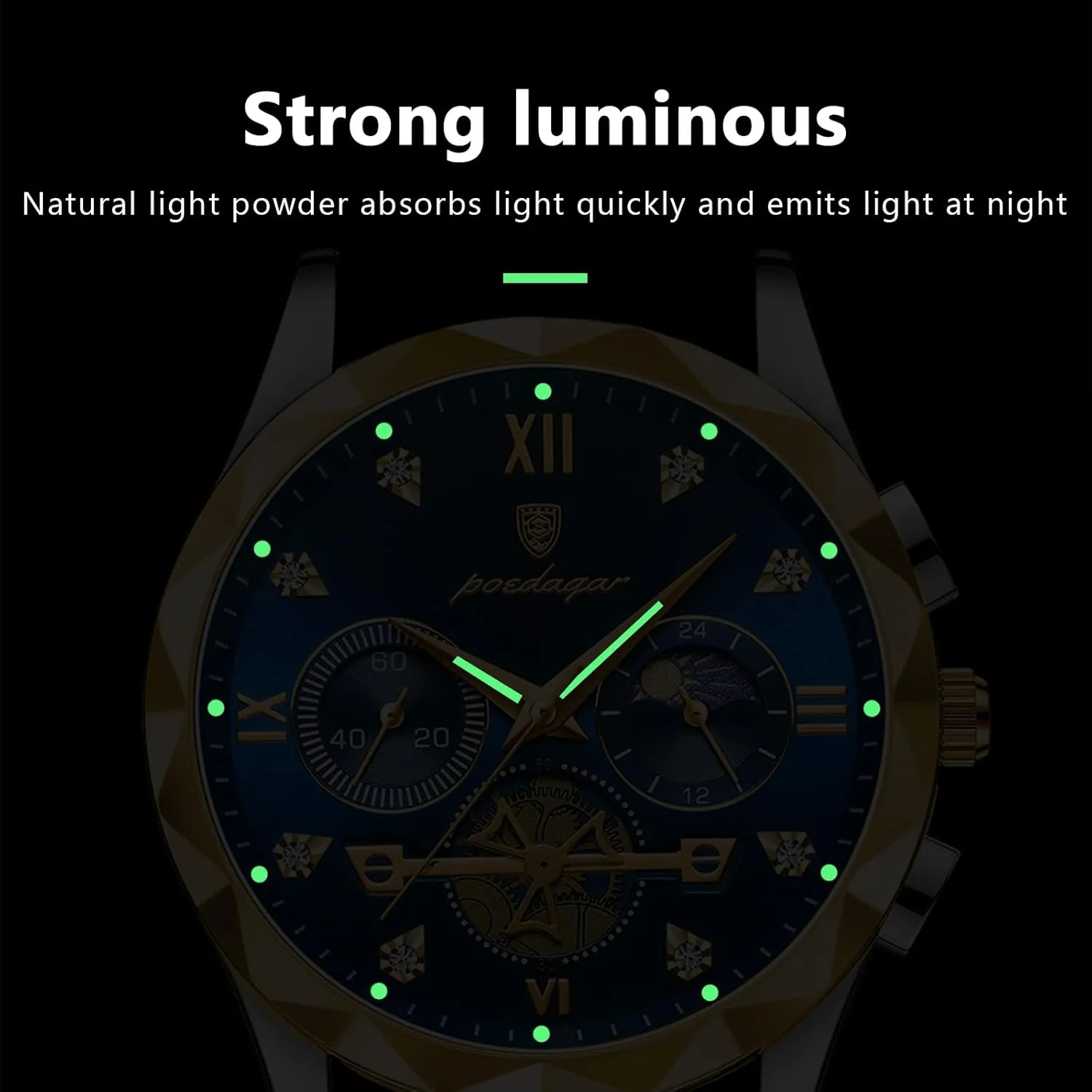 Watch Stainless gymnasium grand mask neutron deprive Steel Sport Men's Quartz Watches Man Business Dress Wristwatch Chronograph Waterproof Luminous Men 