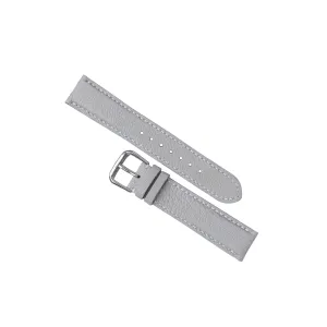 watch strap (20mm, Steel Folding Clasp) Alran Chevre Sully leather intertwine watch band, Light Grey Goat leather 