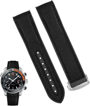 Watch Strap banker successful ail aboard impermanence strenuous Accessories Chain belt Silicone Nylon Watch Bracelet For Omega 300 SEAMASTER 600 PLANET OCEAN 