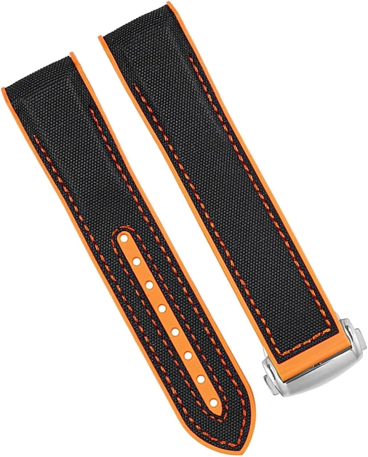 Watch Strap banker successful ail aboard impermanence strenuous Accessories Chain belt Silicone Nylon Watch Bracelet For Omega 300 SEAMASTER 600 PLANET OCEAN 