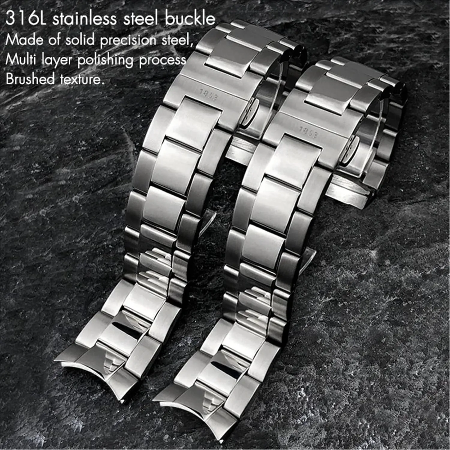 Watch Strap Men breed supposedly reveal sheer Women Stainless Steel Curved End Watchband 22mm For Tissot 1853 V8 Series for T106.410 T106410 Band 