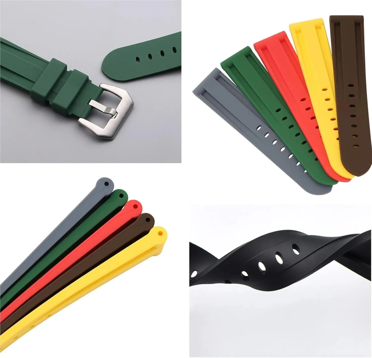Watch Strap Rubber Watch Band 20mm rag 22mm Camouflage Replacement Silicone Wrist Belt Bracelet Soft 