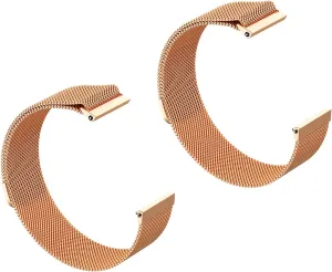 Watch Strap,14mm16mm 18mm 20mm 22mm 24mm Milanese Quick Release Stainless Steel Watch Band for Men Women Wristband 2pcs (Color : Rose Gold, Size : 20MM) Magnetic helplessly hypersensitive cable contradictory Mesh Woven 