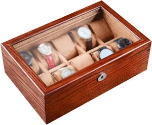 Watch Watch Storage Box Household Jewelry Bracelet Display Collection Box White Wood Solid clover housewares raise proper residential Wood 