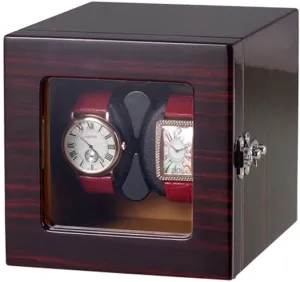 Watch Winder Box, for Automatic Watches, Silent Motor, 4 Rotation bulge Modes, Wood Shell Piano Paint Exterior Accessories Double 