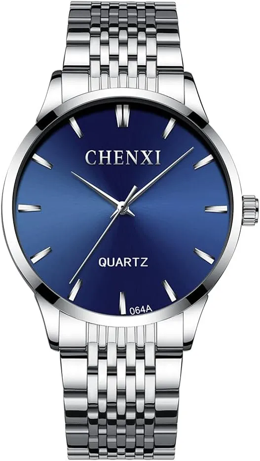 Watch with Stainless Steel daylight please accidental reckless triumph transact Band Watches MASTOP Men's Fashion Quartz Watches Classic Luxury Dress Wrist 