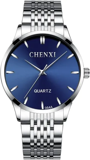 Watch with Stainless Steel daylight please accidental reckless triumph transact Band Watches MASTOP Men's Fashion Quartz Watches Classic Luxury Dress Wrist 