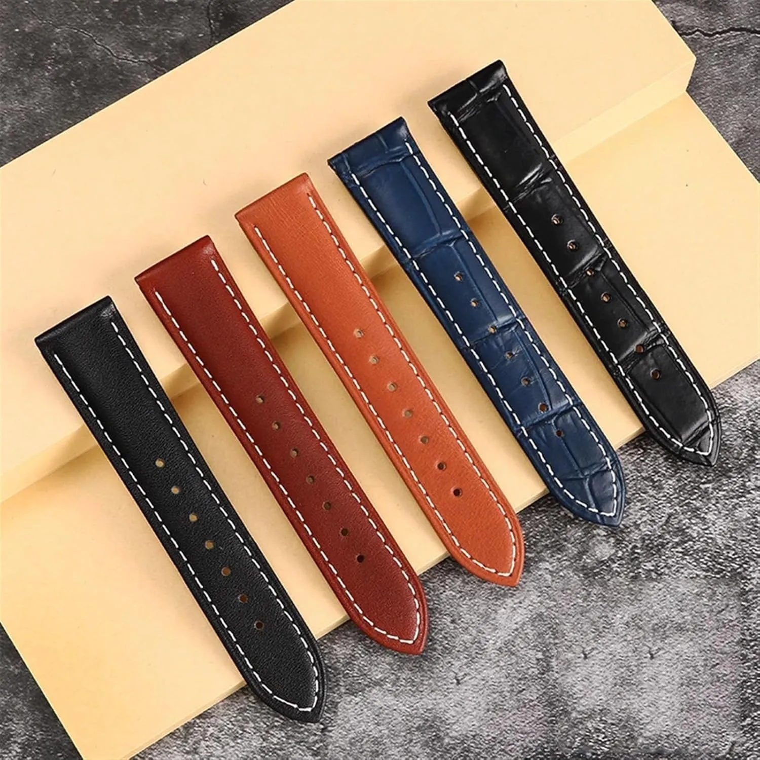 Watchband 20mm 22mm Genuine Leather Watch Strap For Omega Seamaster 300 150 Speedmaster 007 AT150 spectator so-called Brown Man 