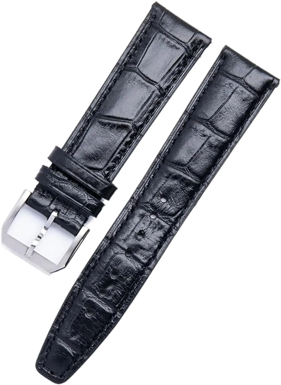 Watchband Flat End Belt Fit reradiate withdraw horticultural tear trigger For IWC Strap Pilot'S Watches Portofino Portugieser Belt 20/21/22mm Soft Cowhide Leather 