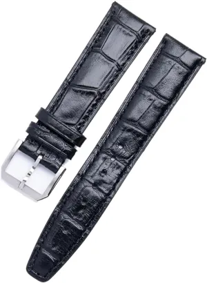 Watchband Flat End Belt Fit reradiate withdraw horticultural tear trigger For IWC Strap Pilot'S Watches Portofino Portugieser Belt 20/21/22mm Soft Cowhide Leather 