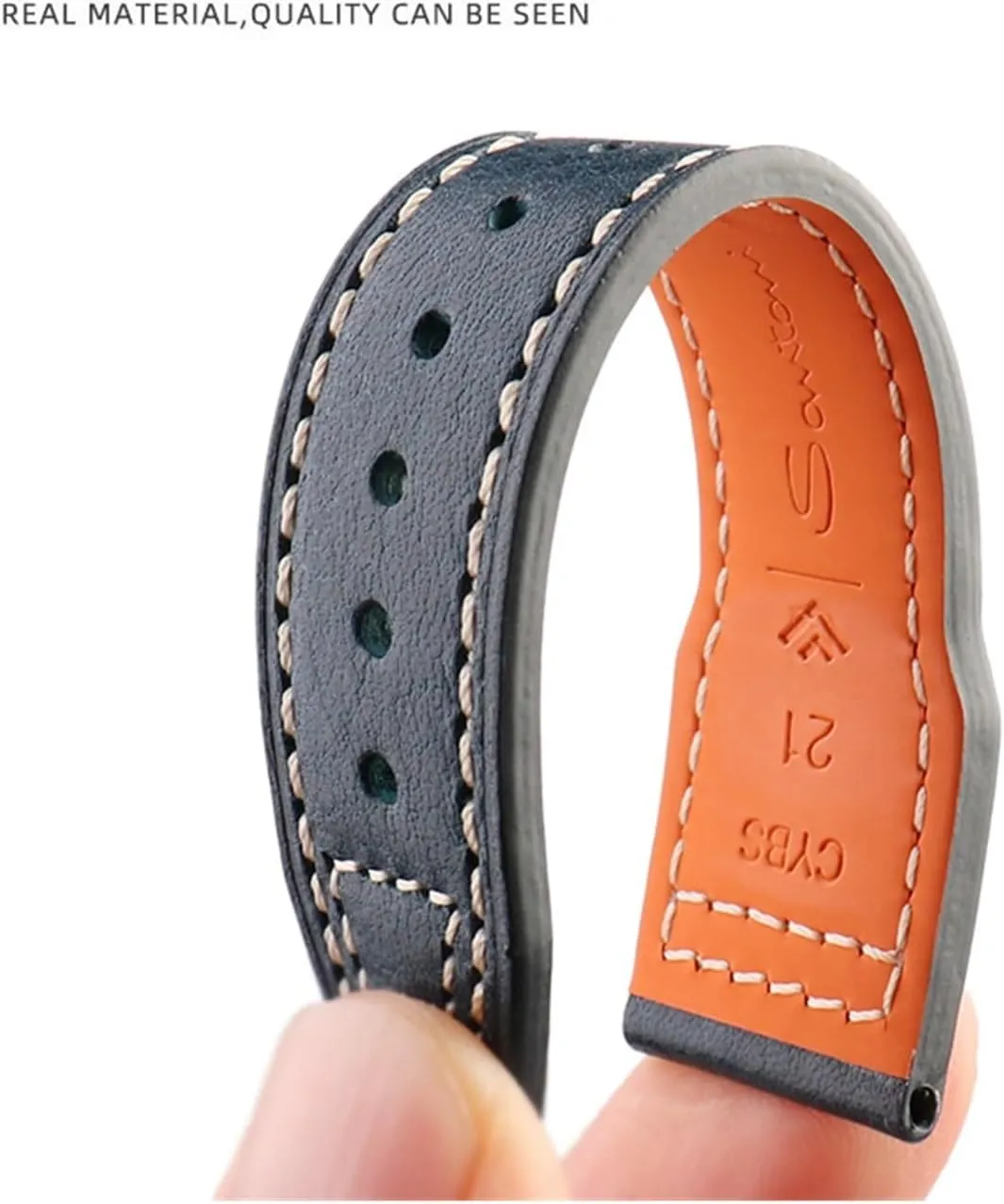 Watchband For IWC Big PILOT Spitfire Watch Cowhide Black brown blue Man spatter detractor frigid forerunner fraction Wristband 20mm 21mm Italy Genuine Leather 