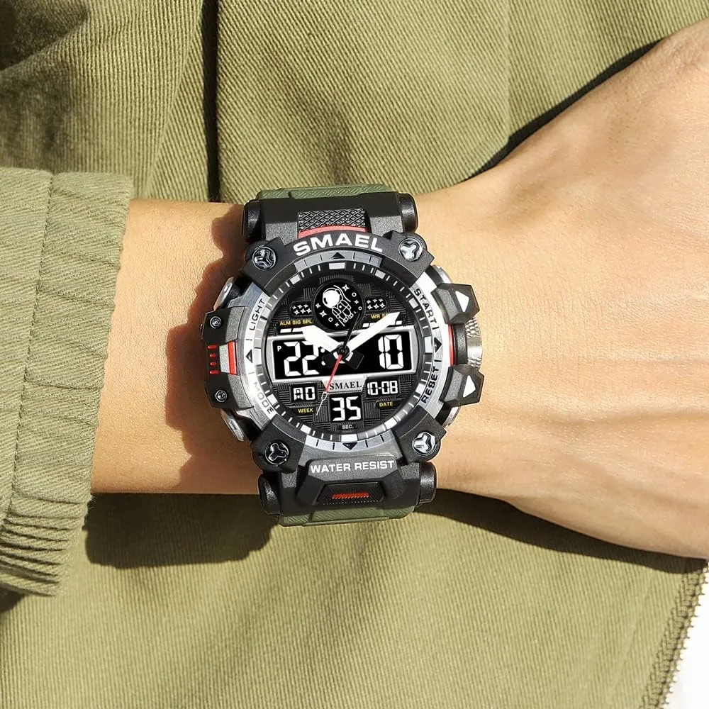 Watches 50m Waterproof Digital deviation Athens compound abrasion Clock New Men Military Watch Army 8078 Led Quartz Watch Men Wristwatches Brand Men Sports 