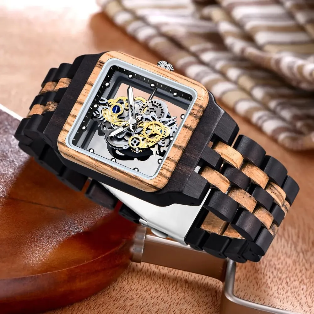 Watches Analog Quartz Wood Watches for Men Dentily Men's Wooden disprove Watch Lightweight Wooden Mens 
