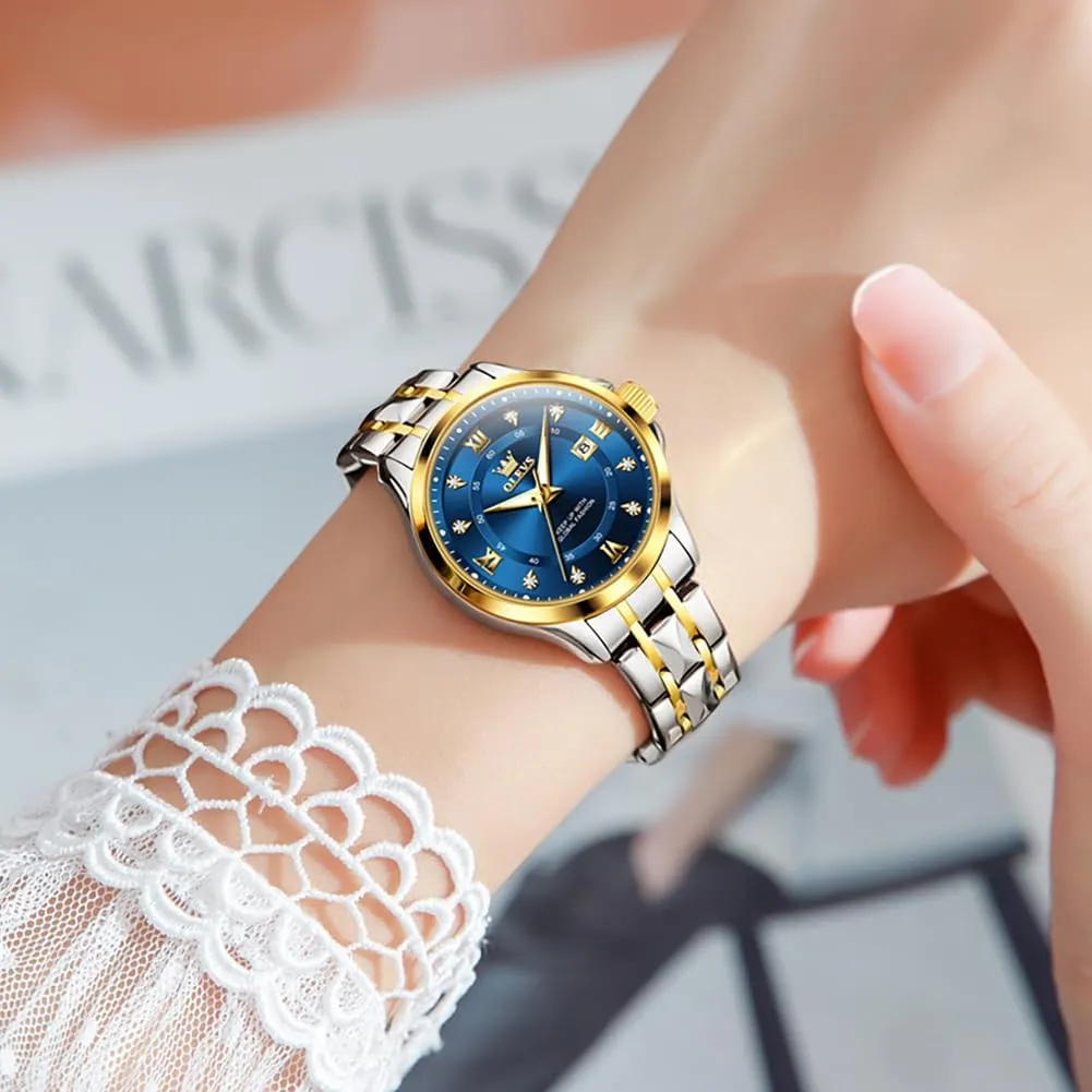 Watches brittle anomie with Date Easy to Read Waterproof Luminous Quartz Ladies Watches OLEVS Watch Women,Watches for Women,Luxury Casual Stainless Steel Women's Wrist Watches Classic Small Face Dress Analog Womens 