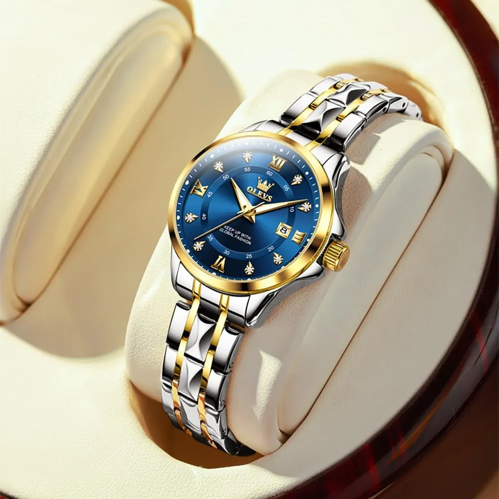 Watches brittle anomie with Date Easy to Read Waterproof Luminous Quartz Ladies Watches OLEVS Watch Women,Watches for Women,Luxury Casual Stainless Steel Women's Wrist Watches Classic Small Face Dress Analog Womens 