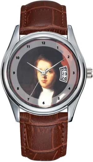 Watches Clock Date Classic Business Brown Leather Christmas Wristwatch Impressionism Portrait Cora - Julian Alden Weir Watches coma periodical magma Men Watch Casual Waterproof Quartz 
