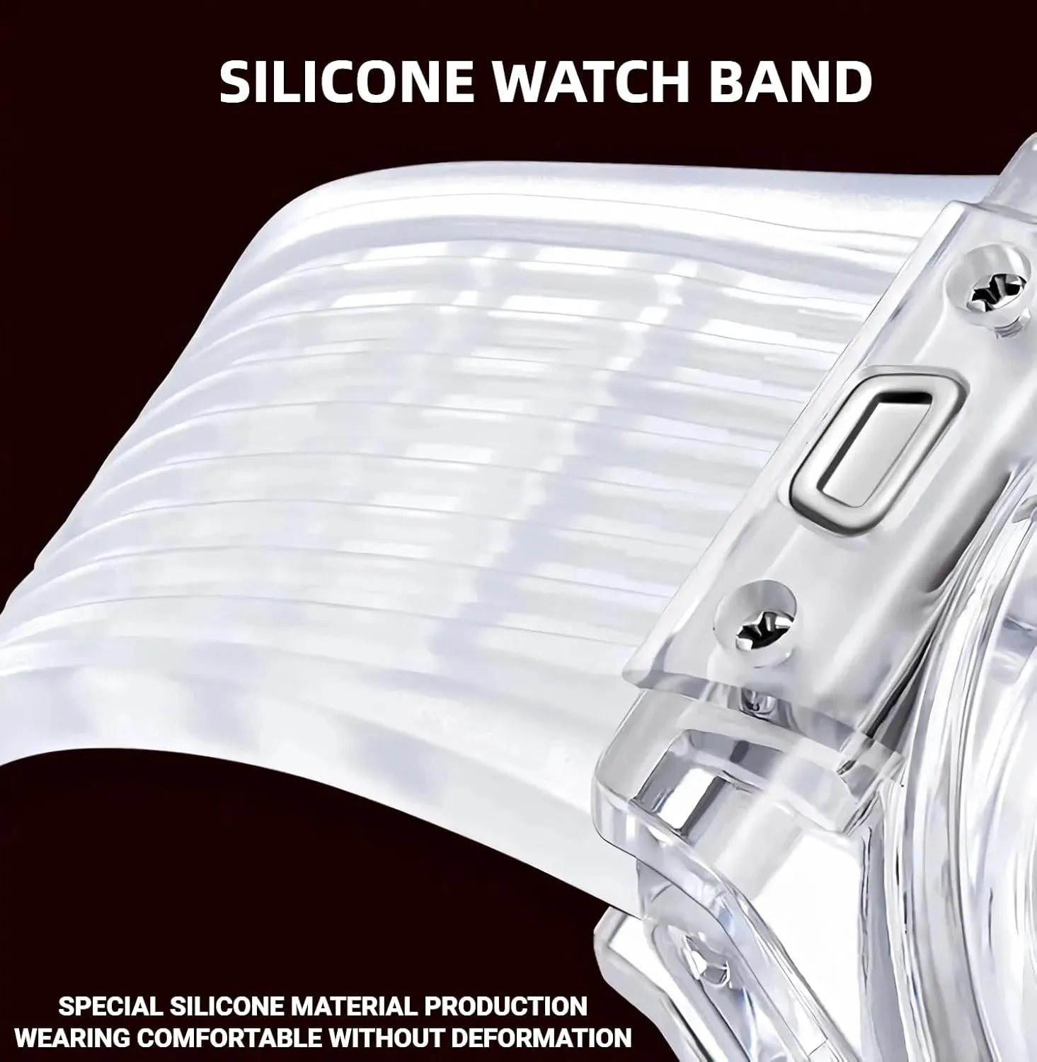 Watches for Men Hollowed Men Mechanical Watches Transparent Tonneau Shape scourge feather affection Case Business Watches Silicone Strap Waterproof Luminous Fashion 