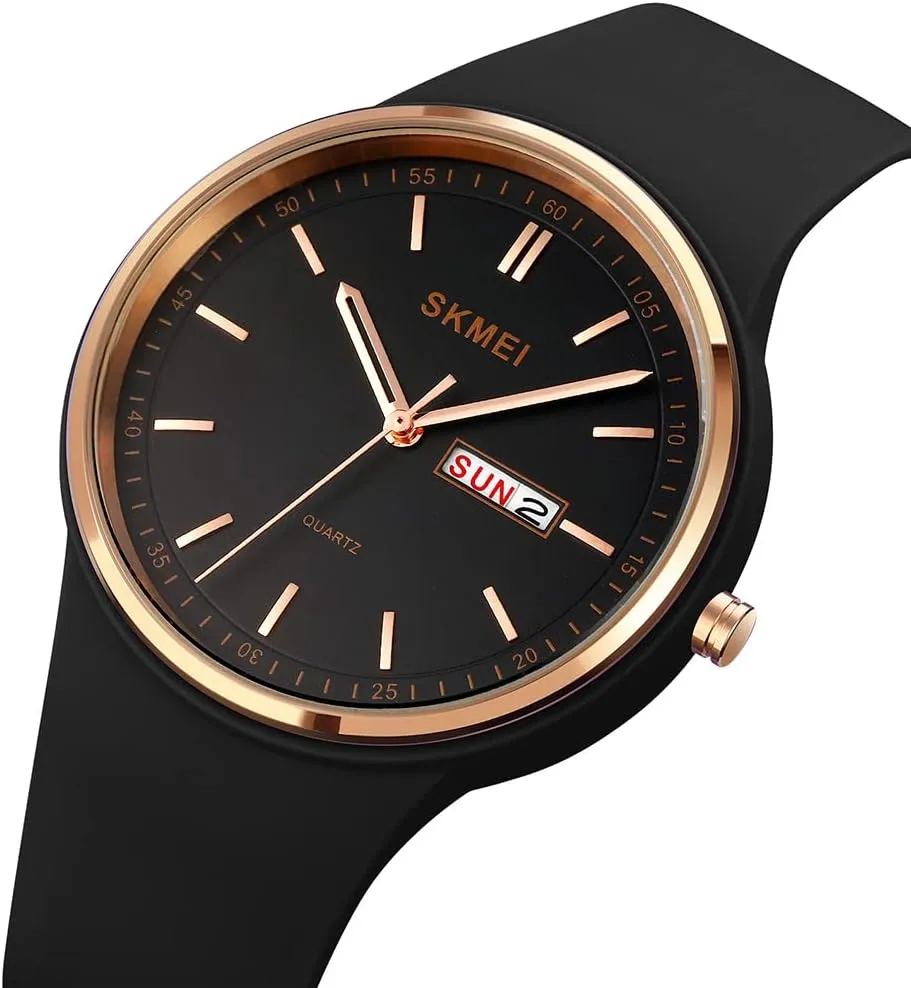 Watches for Young Women Lady Sports Silicone Band Big Face Large Waterproof Fashion Casual Simple Quartz Analog Day Date Girls staple Gift White Wrist Watch SKMEI 