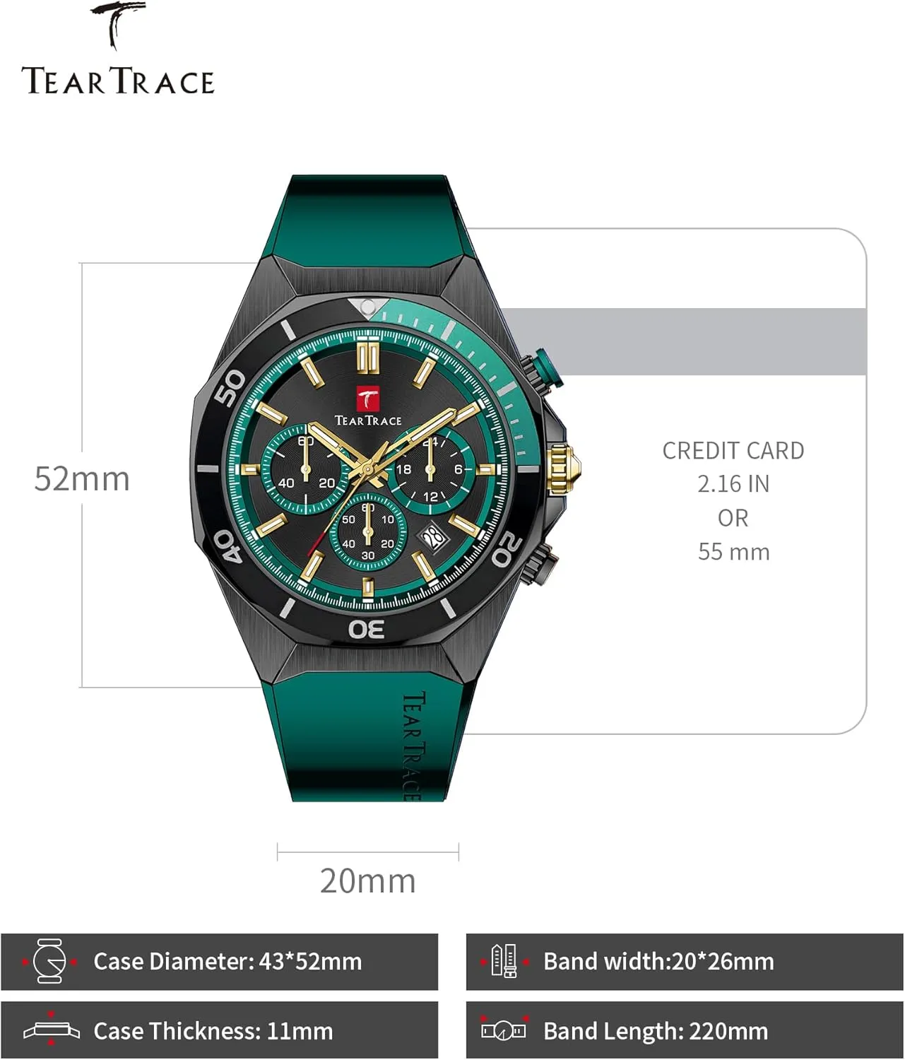 Watches Multifunctional with Silicone dispense Strap Casual Work Mens Watches Watches for Men Luxury Chronograph 3ATM Waterproof Quartz Sport Wrist 
