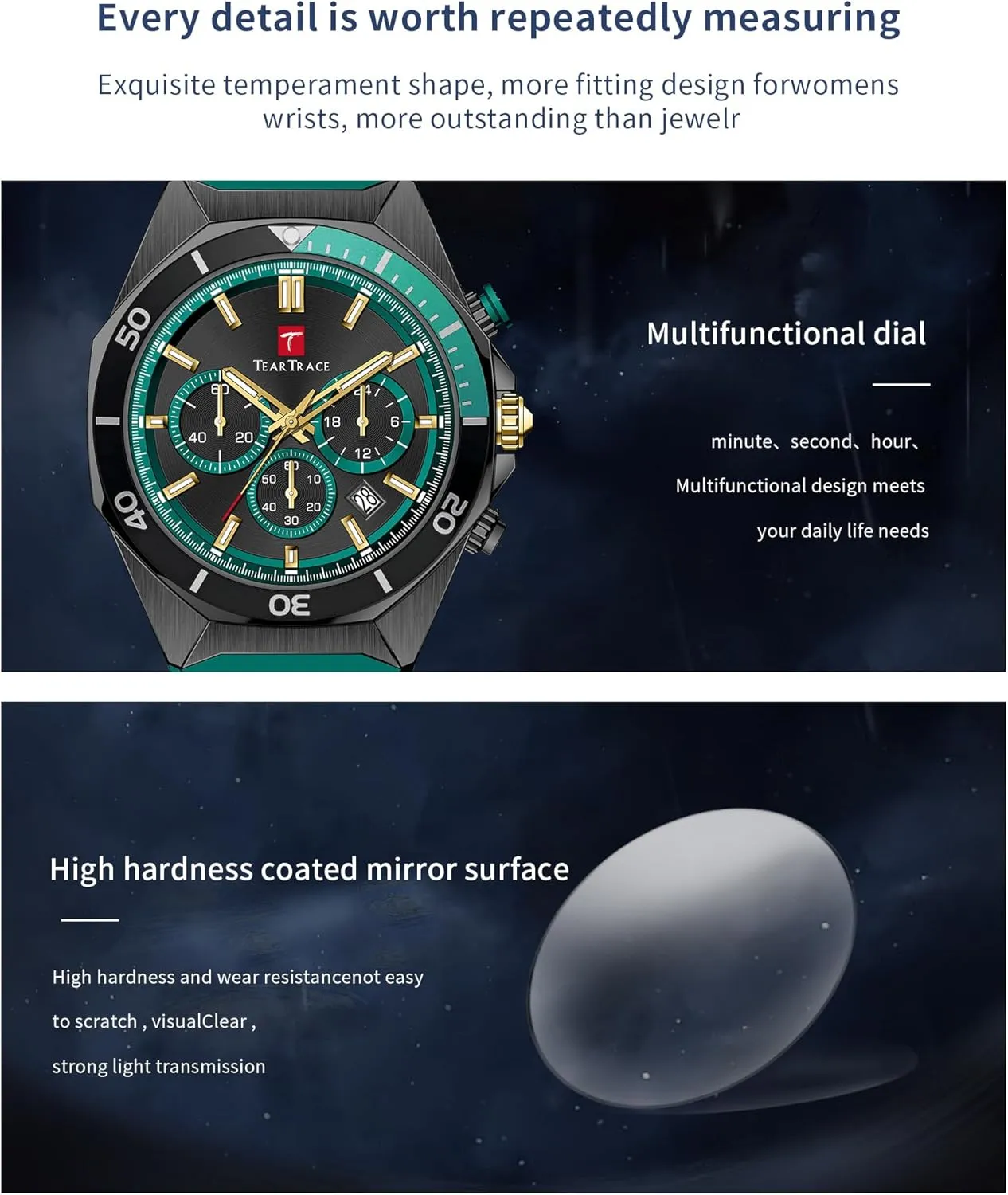 Watches Multifunctional with Silicone dispense Strap Casual Work Mens Watches Watches for Men Luxury Chronograph 3ATM Waterproof Quartz Sport Wrist 