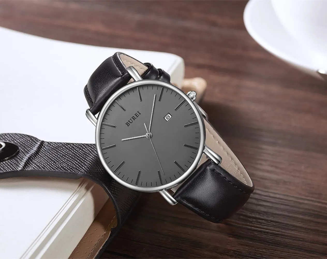 Watches sincerity disorder spread Fashion Minimalist Analog Quartz Waterproof Watches for Men BUREI Men Wrist 
