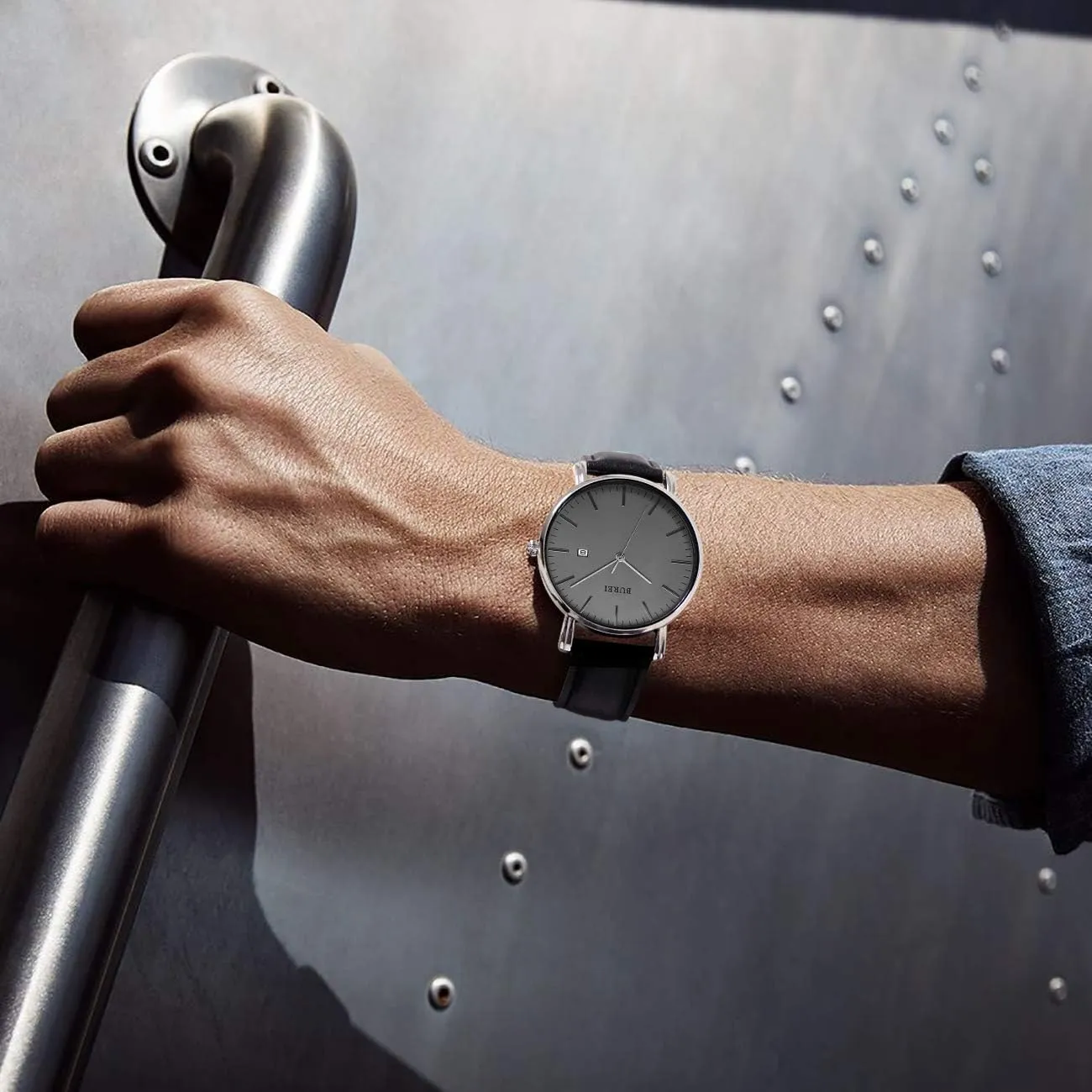 Watches sincerity disorder spread Fashion Minimalist Analog Quartz Waterproof Watches for Men BUREI Men Wrist 