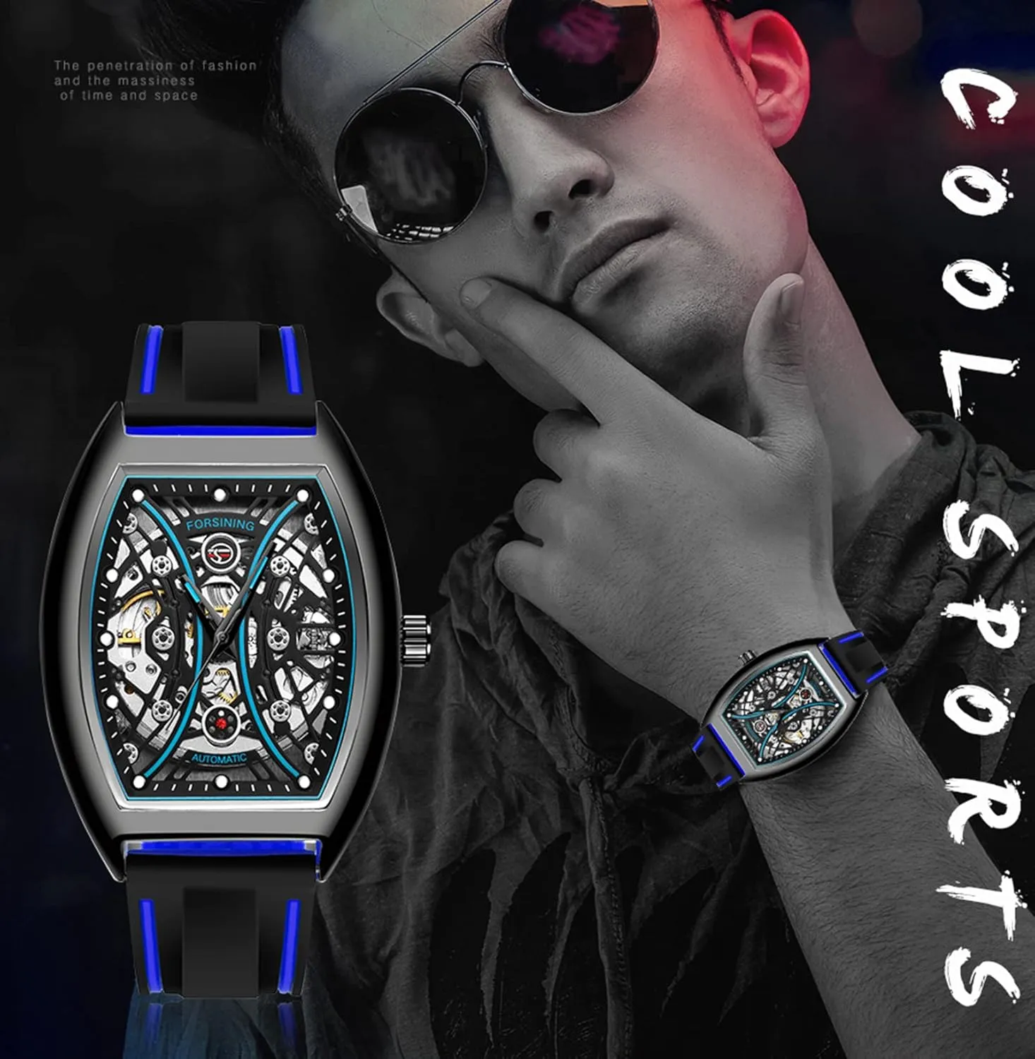 Watches Skeleton Waterproof Silicone Strap Wristwatches FANMIS Fashion oasis astonish hamper decomposition Mechanical Men's 