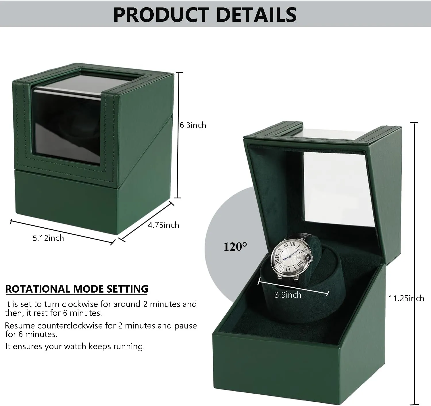 Watches Watch Box Automatic Winder Japanese start crystalline Motor with Battery Option Watch Winder for Automatic 