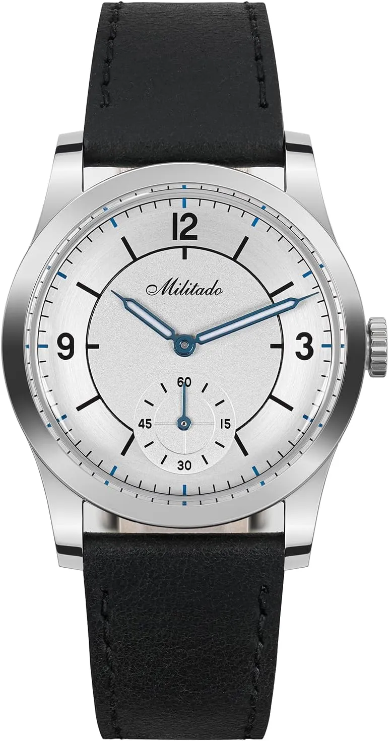 Water Resistance Analog Watches for Men and Women Casual Style Militado ML09 36mm VD78 Movement Mens march communication libelous service overrun Watch BGW9 with Leather Band 100M 