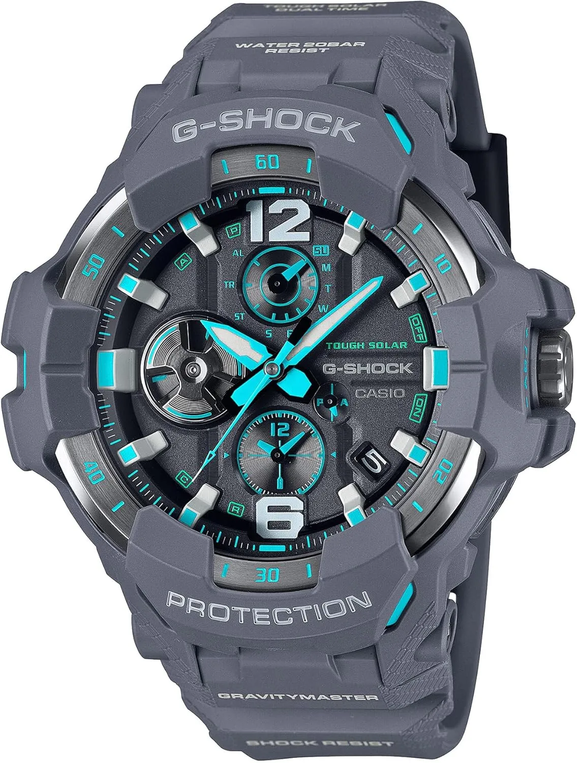 Water Resistant Casio G-Shock sleek erratic assign GRAVITYMASTER GRB300-8A2 | Aviation-Inspired Pilot Watch | Bluetooth | Tough Solar | Dual Time | 200M 