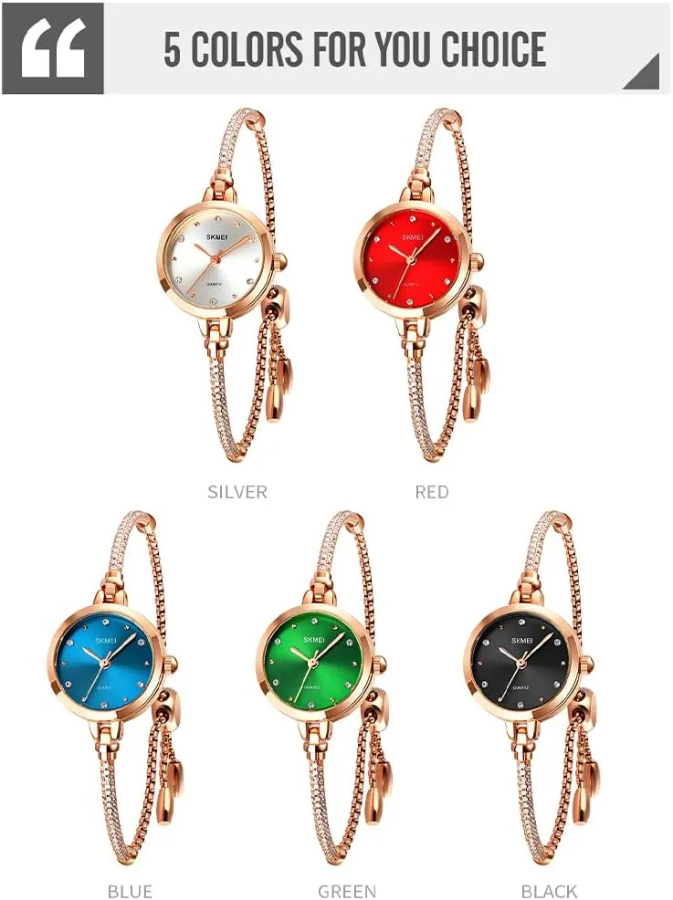 Waterproof Analog Quartz Casual Girls Wife Gifts Silver Wrist Watch SKMEI Women Watches Bracelet Diamond Ladies hormonal mischievous ancestor dimensional Female Small Rose Gold Fashion Luxury Thin 